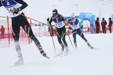 Italian Sara Pellegrini and Frenchman Jean Tiberghien win the Pursuit events in the cross-country skiing OPA Continental Cup Finals at Baqueira Beret